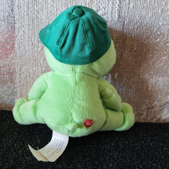 CARE BEARS Good Luck Bear + Baseball Cap 8” Plush Shamrock Four Leaf Clover 2004 - Picture 4 of 8